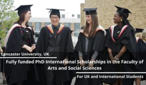 Lancaster PhD studentships 2021