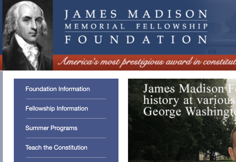 James Madison Fellowship Program 2021 