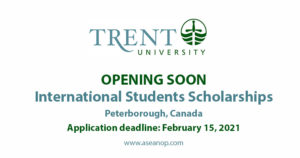 Trent Scholarships for International students 2021