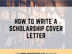 How To Write A Scholarship Cover Letter