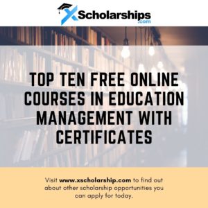 Free online courses in education management with certificates