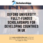 Becas totalmente financiadas de la Universidad de Oxford para países en desarrollo en el Reino Unido